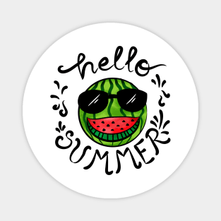 hello summer watermelon Magnet